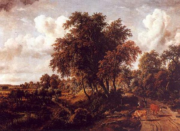 Meindert Hobbema Road on a Dyke oil painting picture